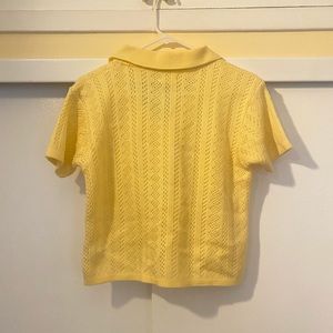 NWT Neim Columbian Yellow Knitted Crop Top